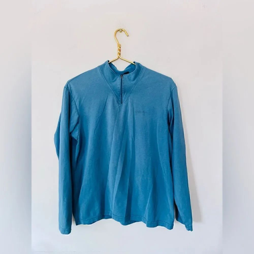Patagonia | vintage blue quarter zip long sleeve top